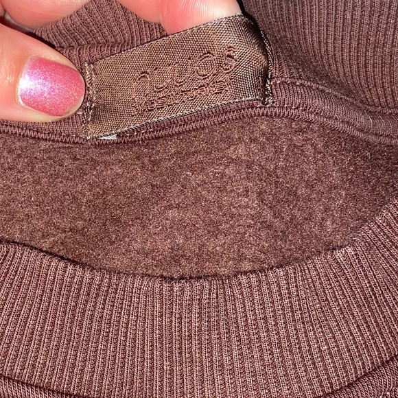 NUUDS Dallas Embroidered Popup Original Oversized Crewneck Sweatshirt Chocolate - Picture 2 of 8